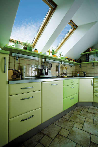 Installing low-depth shelving above counters adds instant space, while storing large, often-used appliances in the open can increase their use. Don’t use it enough to leave it sitting out? Consider whether you really need it.